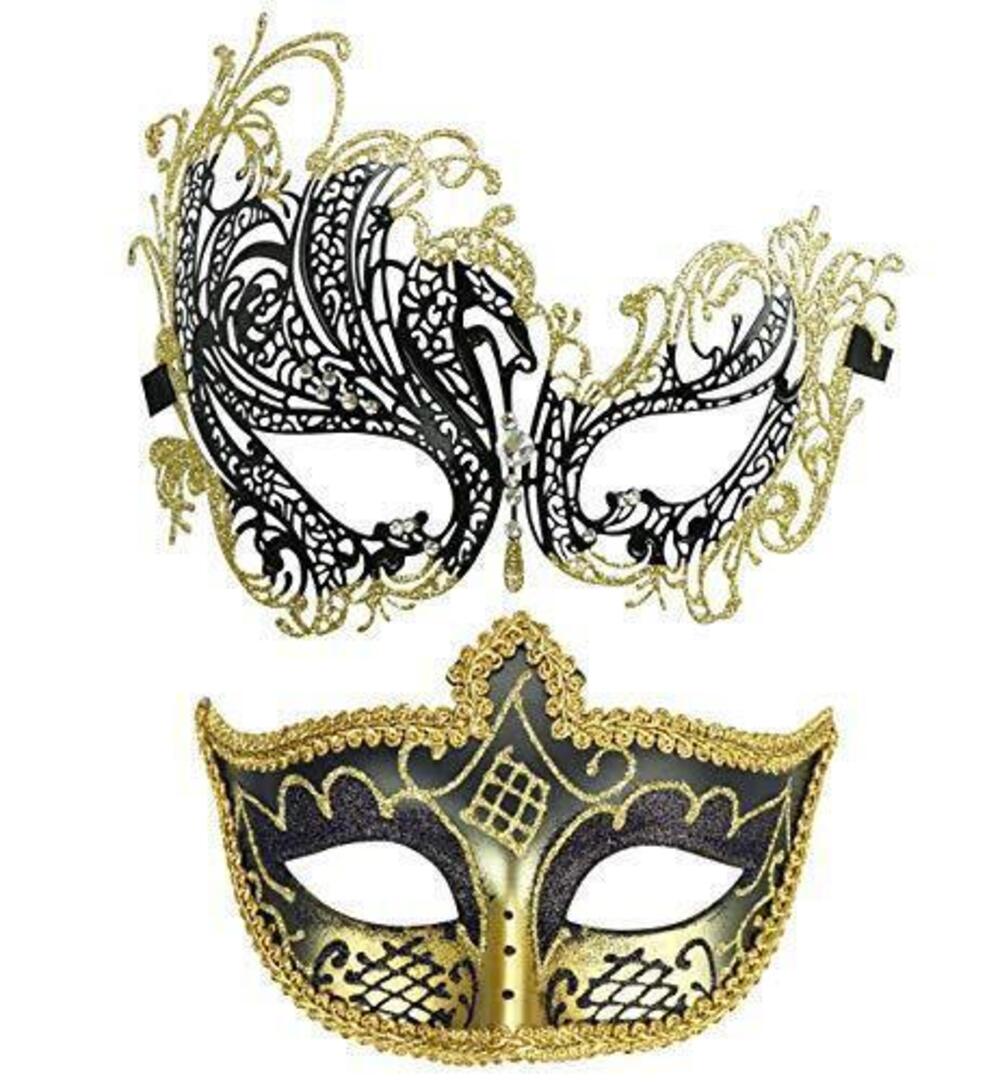 5060 Couple's Masquerade Masks Mardi Gras Mask Venetian Party Mask